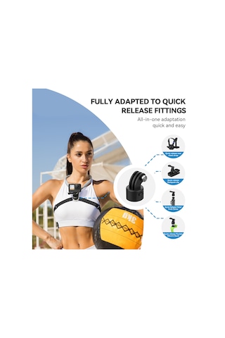 Springsun Telesın S2-hnb-01 U Şeklinde Hızlı Çıkarılabilir Boyun Tutucu Montajı Boyun Montajı Göğüs Tutucu Göğüs Kayışı İle Gopro Hero