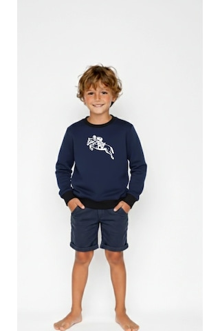 Coupon Çocuk Sweatshirt / Logo Baskılı Lacivert