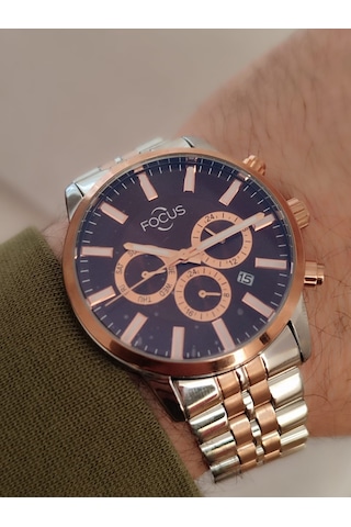Focus Çelik Kordon Erkek Kol Saati Fonksiyonlu Takvimli 2089