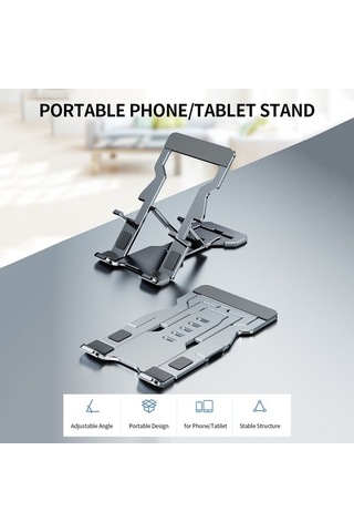 Novahub 5 Kad. Alüminyum Telefon & Tablet Desteği - Taşınabilir, İnce, 13.1x7x0.3cm