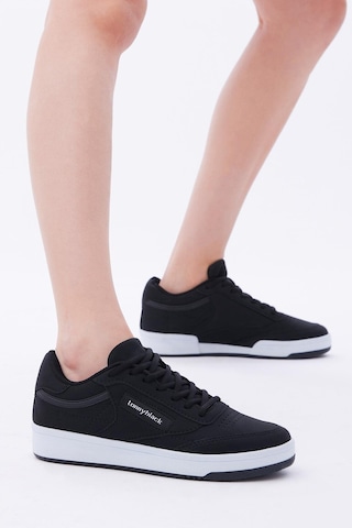Tonny Black Rahat Kalıp Poli Taban Bağcıklı Unisex Siyah Spor Ayakkabı Tb107-0 Siyah