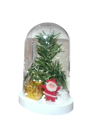 Led Işıklı Fanus İçinde Noel Baba Yılbaşı Kayısı