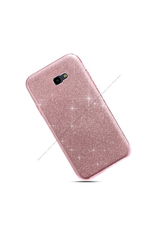 Samsung Uyumlu Galaxy A5 2017 Kilif Simli Parlak Silikon Rose Gold 334715107