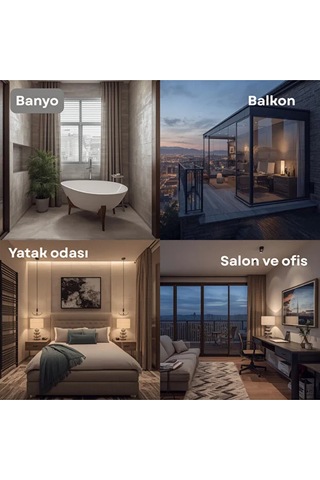Led Lamba Isıtıcı Soba 600w Kumandalı Tasarruflu Isıtıcı Zaman Ayarlı 3 Renk Aydınlatma Beyaz