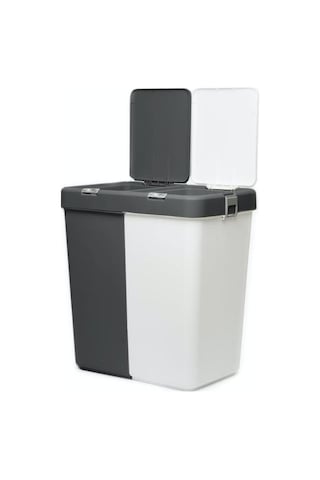 Motek Duo Laundry Çamaşır Sepeti - Antrasit / Beyaz - 80 Lt Antrasit / Beyaz Antrasit - Beyaz