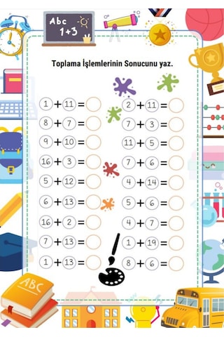İşlemlerle Matematik Yaz-sil Kitabı Okul Öncesi Ve 1-2-3. Sınıfl