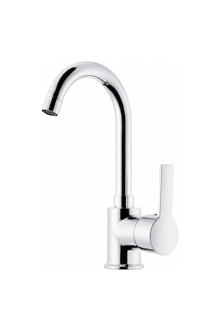 Delta Kuğu Boru Lavabo Bataryası Tek Kollu Banyo Armatürü, Krom