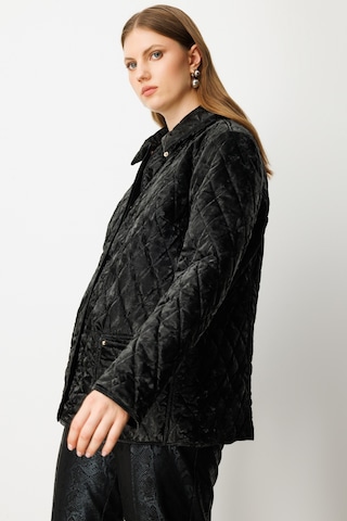 Ekol Kadın Büyük Beden Torba Cepli Kapitone Mont 6803 Siyah Siyah