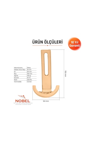 Palmiye Lüks Portmanto Askı, Metal, Vestiyer Askı, 158 Gr, Dolap Askılık, Duvar Askılığı, Albrifin Vidalı