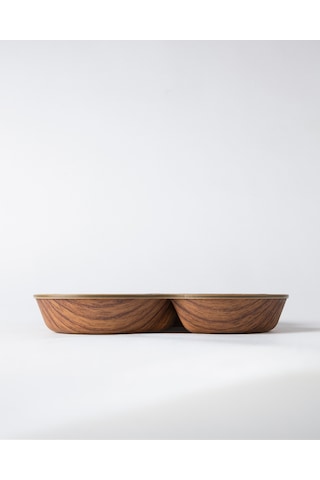 Migne Dört Bölmeli Çerezlik - Kahverengi - 19 Cm 8684427298268