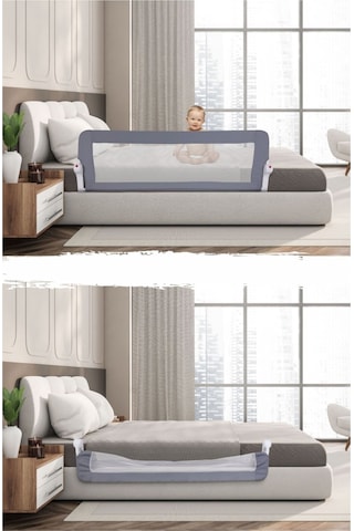 150cm. Gri , Katlanabilir, Yatak Bariyeri 150 Cm. Bariyer