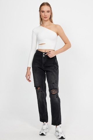 Özel Koleksiyon Yüksek Bel Culotte Jean Pantolon Ag-1008 001