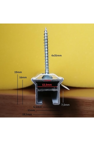 Tek Kanallı Beyaz Alüminyum Ray (Tekli Korniş) + Metal Portray (517385412)