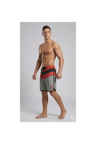 Pose I Down Apex V-line Boardshort Erkek Fizik Ve Deniz Şortu Kırmızı