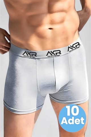 Uniquetrenders Erkek Likralı 10'lu Boxer Gri