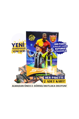 2025 Yepyeni Süper Final Serisi Oyuncu Kartları Süper Final Futbolcu Kartı 50 Paket 100 Adet Kart