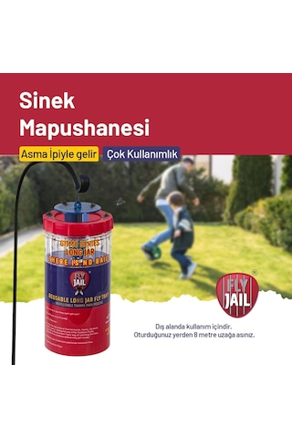 Ayrex 2 Adet Fly Jaıl / Long Jar, 1.5 Litre Kavanoz Tipi Karasinek Tuzağı