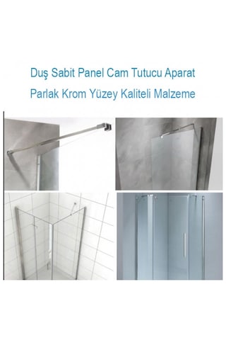 Duşakabin Cam Kabin Teleskopik Cam Gergi 60cm-120cm Krom