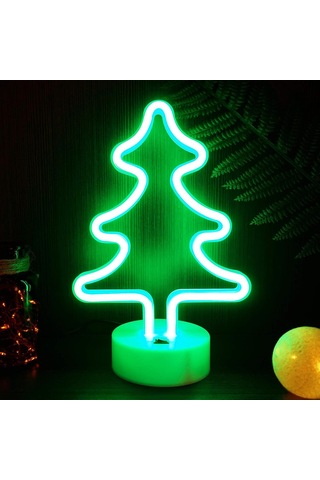 Noel Ağacı Neon Işıkları Led Neon Işıkları Noel Dekorasyonu Usb/pil İle Çalışan Noel Ağacı Aydınlatması Masa Noel Ağacı İçin Noel Süslemeleri