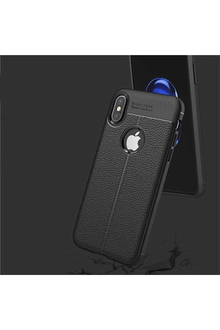 Apple Uyumlu iPhone XS Max 6.5 Kılıf Deri Tarzı Niss Silikon Case