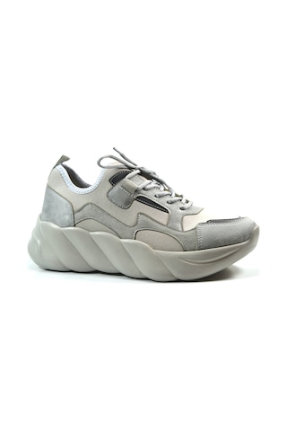 Beety 21by122.x33 Gri Streç Yüksek Taban Kadın Sneaker Ayakkabı Gri