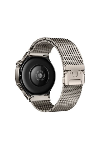 Samsung Uyumlu Galaxy Watch 3 45mm Ucy Krd-25 Metal Hasır Kordon - Gri