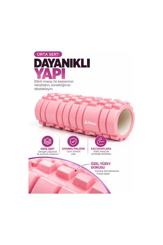 Foam Roller 33x13 Cm Orta Sert Dokulu Egzersiz Rulosu Pilates Fitness Yoga Spor Ekipmanı