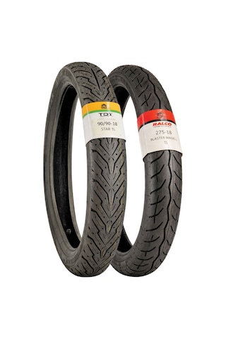 Yamaha Ybr Motosiklet Lastiği 275-18 Tl Ve 90/90-18 Tl