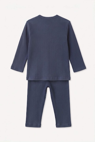Defacto Fitilli Kaşkorse Uzun Kollu Pijama Üstü Uzun Pijama Altı 2li Pijama Takımı Erkek Bebek I1314a526auın231 İndigo-ın231