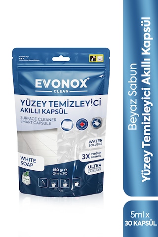 Clean Yüzey Temizleyici Akıllı Kapsül Beyaz Sabun Kokulu Tekli