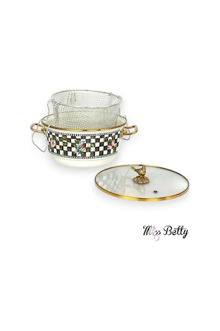 Mıss Betty 9381 Paradıse Kızartma Tencere 22cm Beyaz