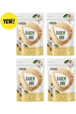 Harass Badem Unu 250 Gr X 4 Adet %100 Badem Glutensiz Yüksek Lifli Protein
