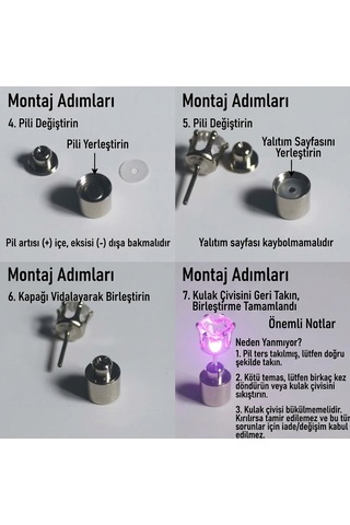 Led Işıklı Kristal Küpe Beyaz