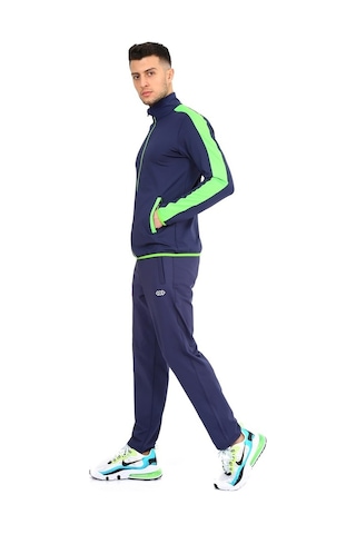 Dafron Star Tam Fermuar Erkek Eşofman Takımı - Lacivert - Fosforlu Yeşil