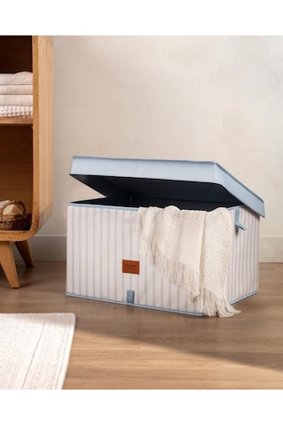 Madame Coco Nuage Kapaklı Düzenleyici Kutu Açık Mavi - Beyaz