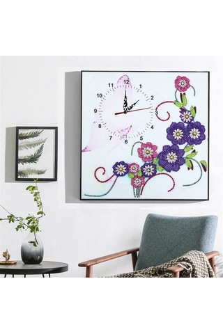 Ulzyvf 5d Elmas Saat Duvar Dekoru - Kolay Dıy Seti İle Özel Şekilli Saat Yapımı Diğer