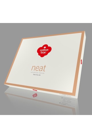 Cotton Box Neat Çift Kişilik Nevresim Takımı Bej-Krem