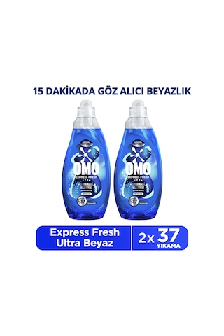 Omo Express Fresh Ultra Beyaz Sıvı Çamaşır Deterjanı 2 x 1480 ML