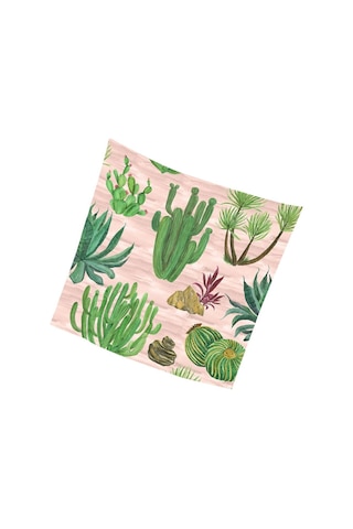 Suntek Tropikal Bitki Baskılı Masa Örtüsü Çiçek Kare-5