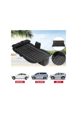 Automix Araç İçi Şişme Yatak Pompa Dahil 2 Yastık Çantalı 135x86x10cm 1 Adet