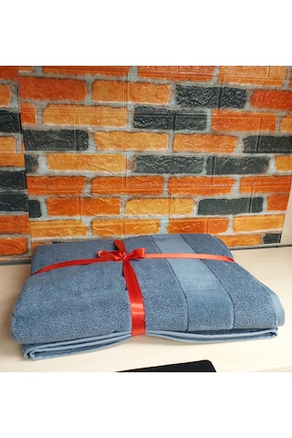 Özdilek Svv Border Yeni Seri Banyo Havlusu 76x147 - Ocean Blue Okyanus Mavisi