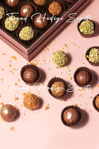 Trend Hediye Sepeti Takribi 200 Adet Küçük Boy Kahverengi Truff Çikolata Kağıdı, Muffin Kek Kalıbı, Lokum Kağ Çok Renkli