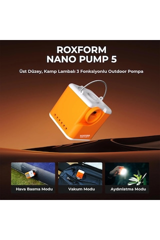 Roxform Nano Pump 5 Aydınlatmalı Taşınabilir Mini Hava Pompası