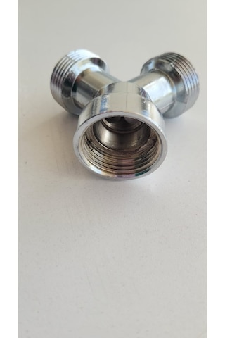 Çamaşır Makinesi Musluk Çatalı Krom 3/4 Ölçü Standart Metal