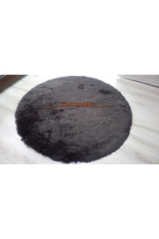 Doğuş Tavşan Tüyü Kahve 140 x 140Cm Yuvarlak Halı