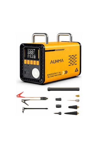 Auhma A8833 16.000mah Araç Akü Takviye Cihazı Ve Lastik Şişirme Hava Pompası