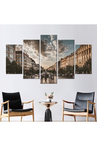 100x200cm 5 Parçalı Mix Kanvas Tablo