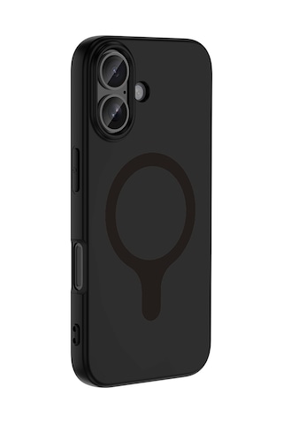 iPhone Uyumlu 16 Kılıf M-safe Şarj Özellikli Mbfx Aris Silikon Kapak - Siyah