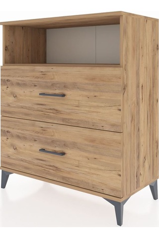 Hyperion Şifonyer Tek Raflı 2 Çekmeceli 88x44x106 Çam-çam Çam