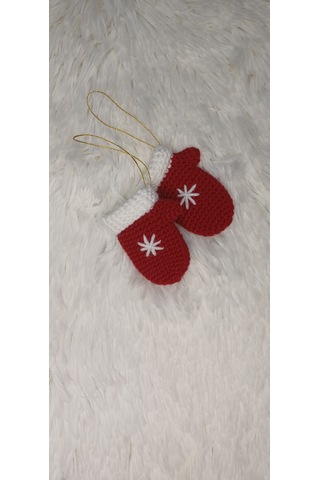 Yılbaşı Ağacı Süsü Eldiven 2 Adet - El Örgüsü - Amigurumi 0